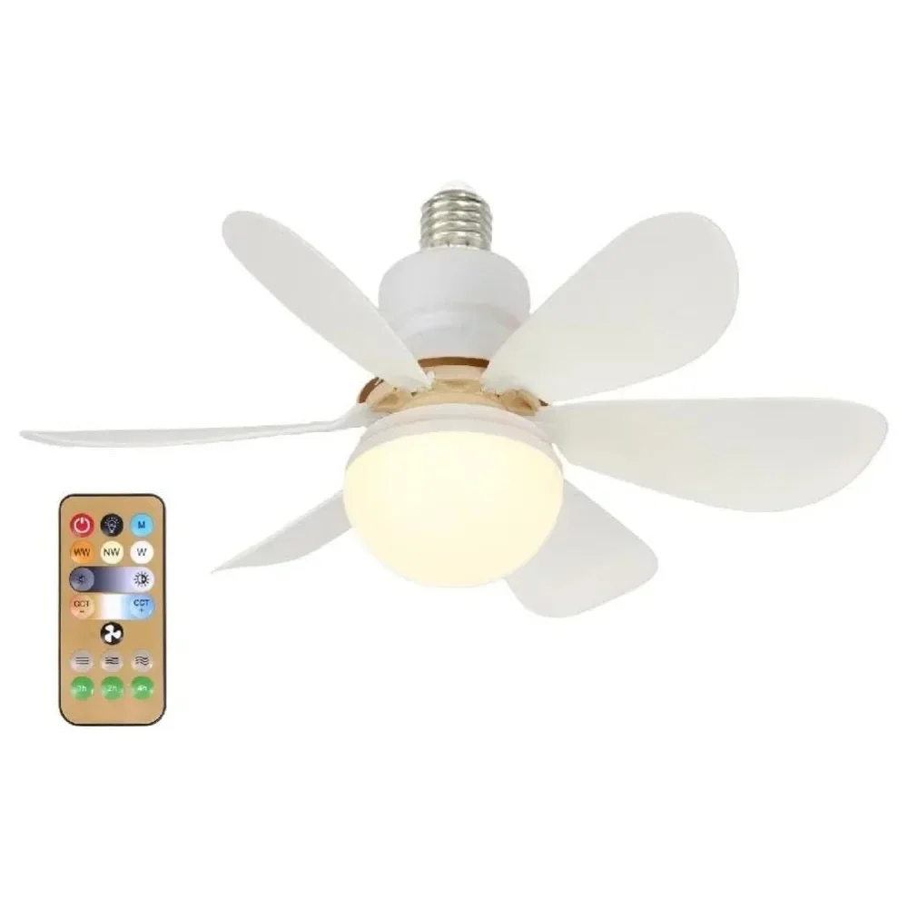 Ventilador de Teto LED 60W com Controle Remoto E27 Dimerizável - Imagem 7