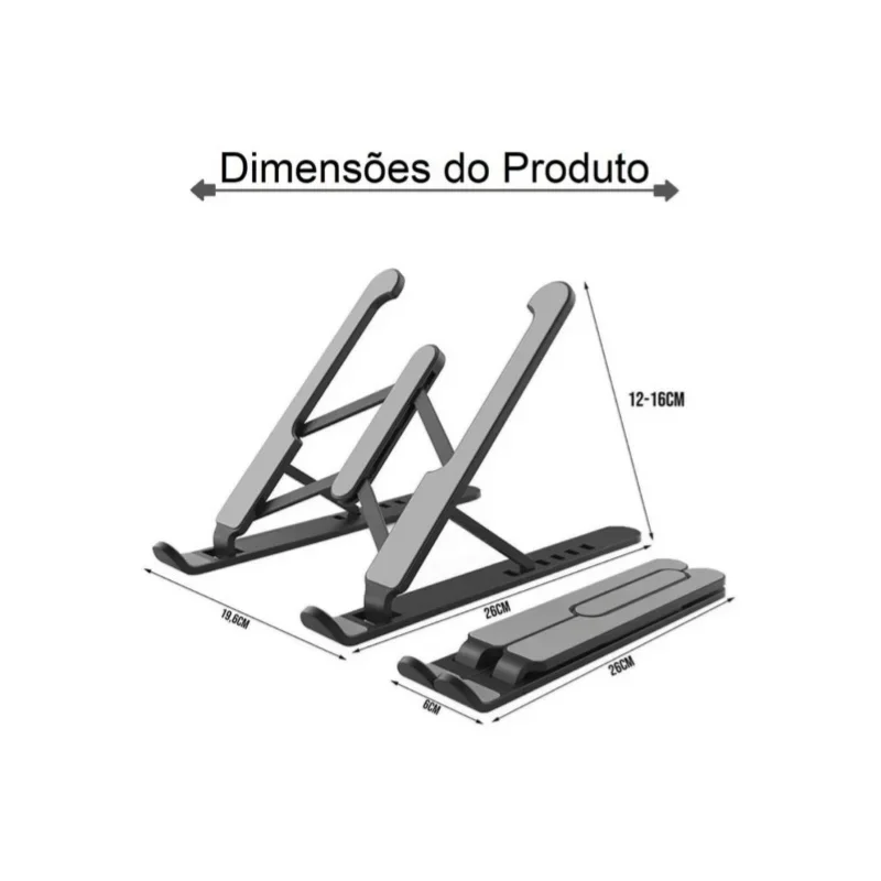 Suporte para Notebook e Tablet Dobrável e Ajustável