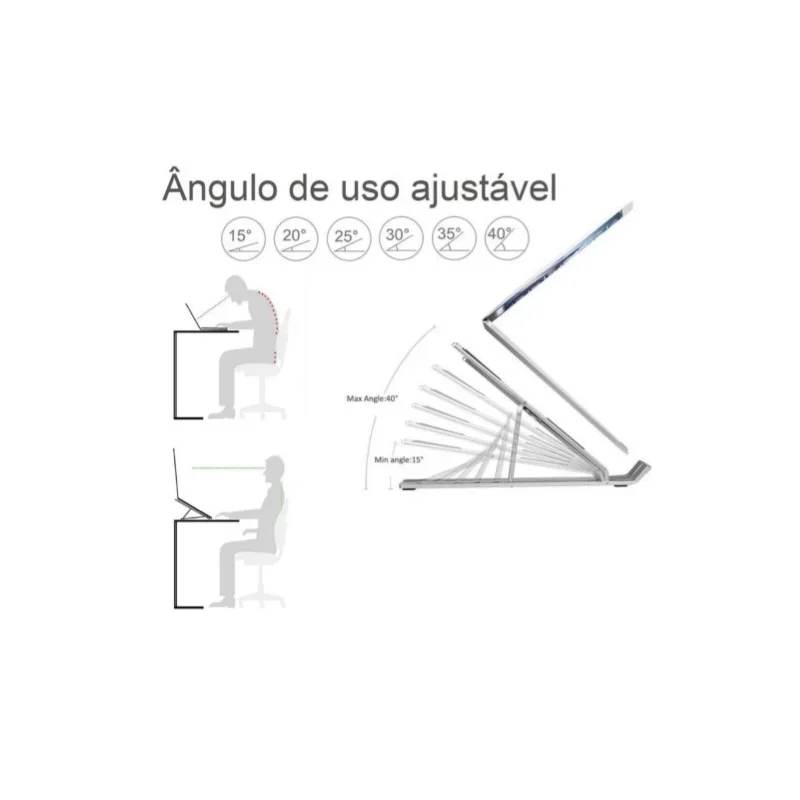 Suporte para Notebook e Tablet Dobrável e Ajustável