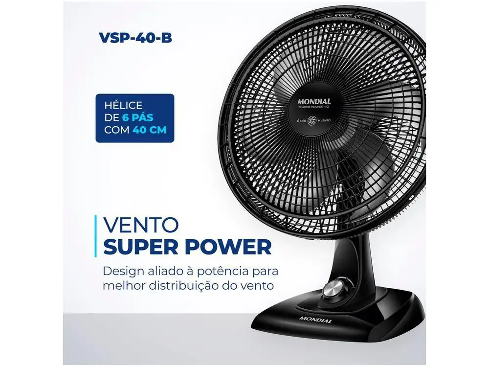 Ventilador Mondial Super Power 40cm 6 Pás - Imagem 6
